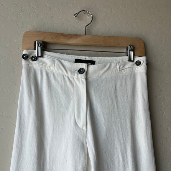 NWT Ann Demeulemeester White Tab Waist Slim Leg Cotton Trouser Pants Size 36 - Picture 3 of 10